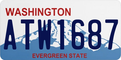 WA license plate ATW1687