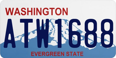 WA license plate ATW1688