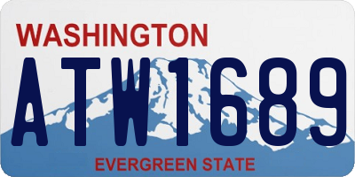 WA license plate ATW1689