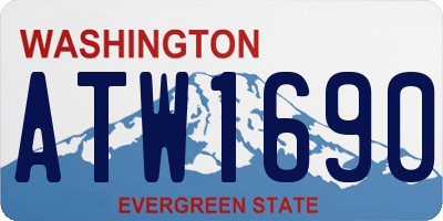 WA license plate ATW1690