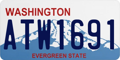 WA license plate ATW1691