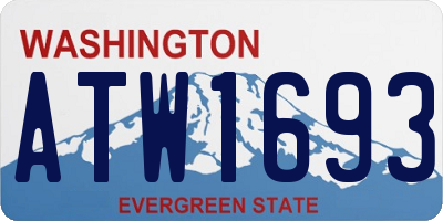 WA license plate ATW1693