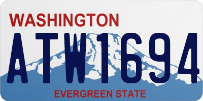 WA license plate ATW1694