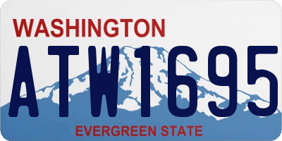 WA license plate ATW1695