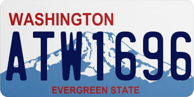 WA license plate ATW1696