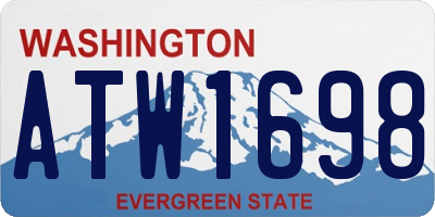 WA license plate ATW1698