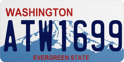 WA license plate ATW1699