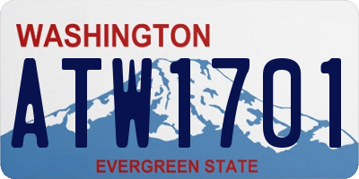 WA license plate ATW1701