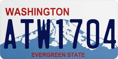 WA license plate ATW1704