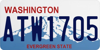 WA license plate ATW1705