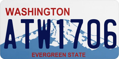 WA license plate ATW1706