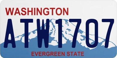 WA license plate ATW1707