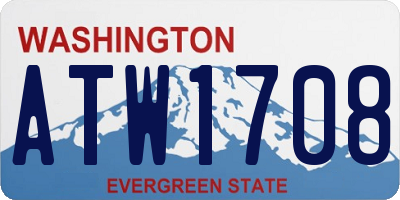 WA license plate ATW1708