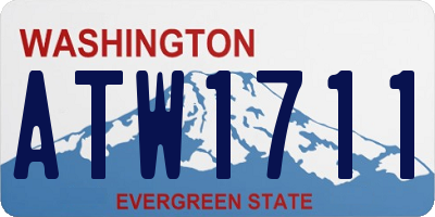 WA license plate ATW1711