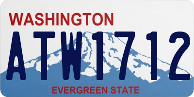 WA license plate ATW1712