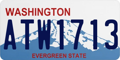 WA license plate ATW1713