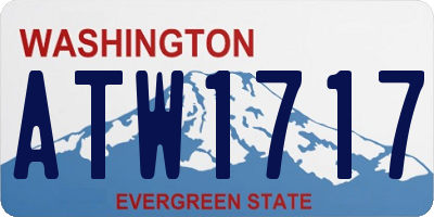 WA license plate ATW1717