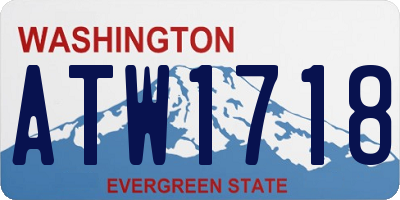 WA license plate ATW1718