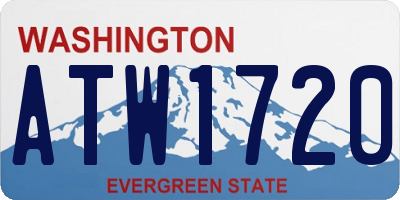 WA license plate ATW1720
