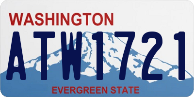 WA license plate ATW1721