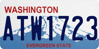 WA license plate ATW1723