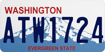 WA license plate ATW1724
