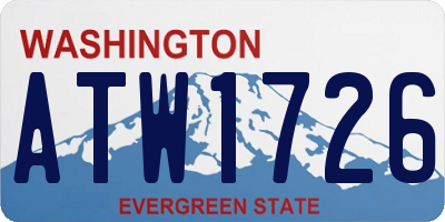 WA license plate ATW1726