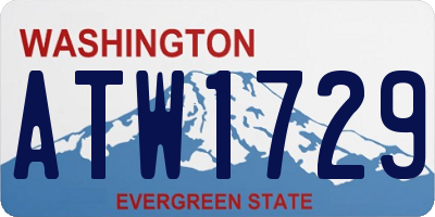 WA license plate ATW1729