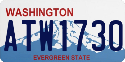 WA license plate ATW1730