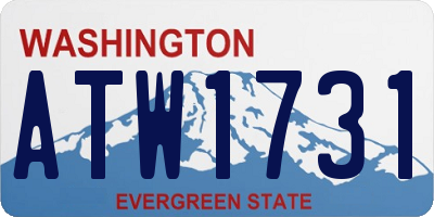 WA license plate ATW1731