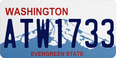WA license plate ATW1733