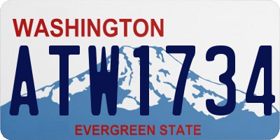 WA license plate ATW1734