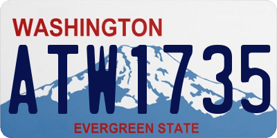 WA license plate ATW1735