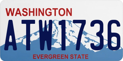 WA license plate ATW1736