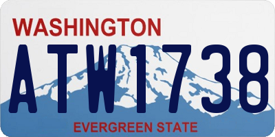 WA license plate ATW1738
