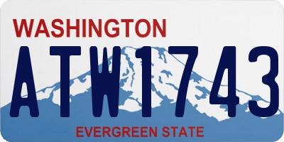 WA license plate ATW1743