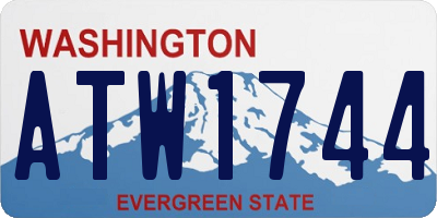 WA license plate ATW1744