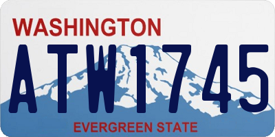 WA license plate ATW1745