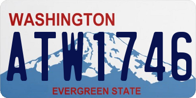 WA license plate ATW1746