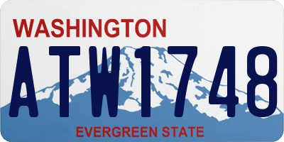 WA license plate ATW1748