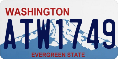 WA license plate ATW1749