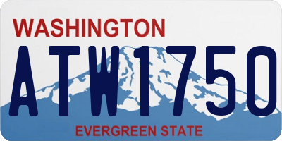 WA license plate ATW1750