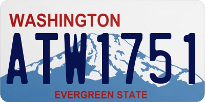 WA license plate ATW1751