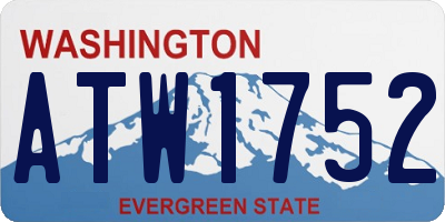 WA license plate ATW1752