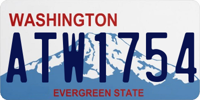 WA license plate ATW1754