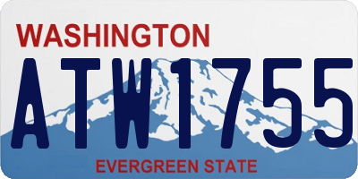 WA license plate ATW1755