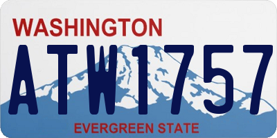 WA license plate ATW1757
