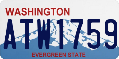 WA license plate ATW1759