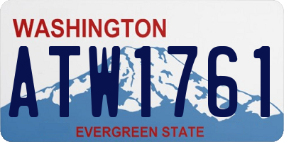 WA license plate ATW1761