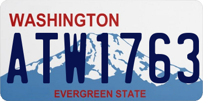 WA license plate ATW1763